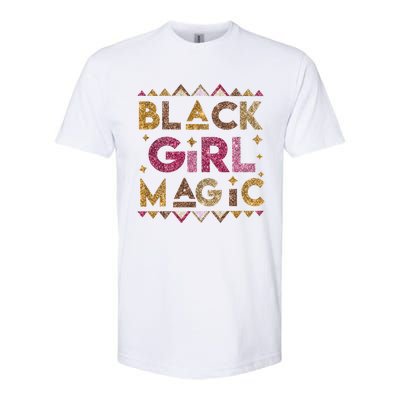 Black Magic Melanin Black History Month Glitter Gift Softstyle CVC T-Shirt