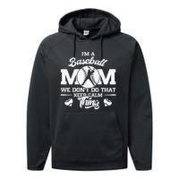 Baseball Mom Mother of Baseball Players for Mother's Day Performance Fleece Hoodie