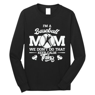 Baseball Mom Mother of Baseball Players for Mother's Day Long Sleeve Shirt