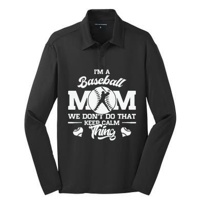 Baseball Mom Mother of Baseball Players for Mother's Day Silk Touch Performance Long Sleeve Polo