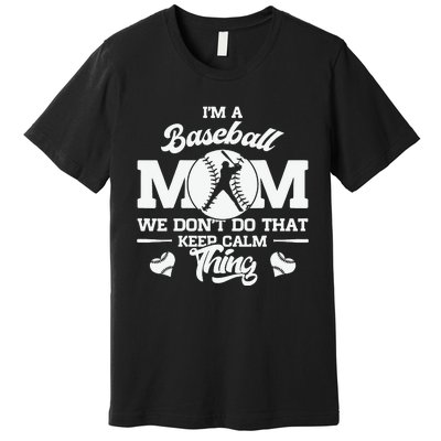 Baseball Mom Mother of Baseball Players for Mother's Day Premium T-Shirt