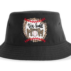 Ball Mom Mother's Day Tee Teeball Mom Leopard Funny Sustainable Bucket Hat