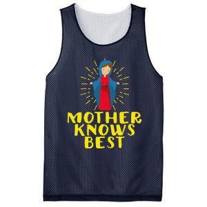 Blessed Mother Mary Knows Best Catholic Mother's Day Mesh Reversible Basketball Jersey Tank