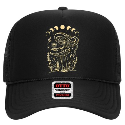 Boho Mushrooms Minimalism Cottage Core Aesthetic Goblincore Trucker Hat