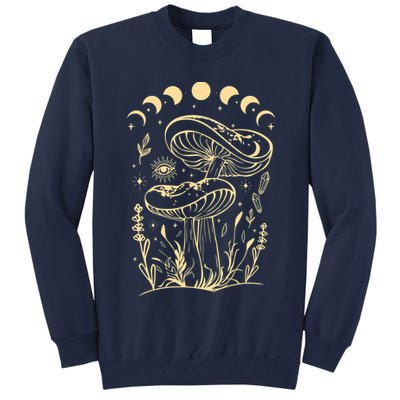Boho Mushrooms Minimalism Cottage Core Aesthetic Goblincore Tall Sweatshirt