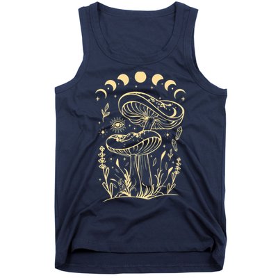 Boho Mushrooms Minimalism Cottage Core Aesthetic Goblincore Tank Top
