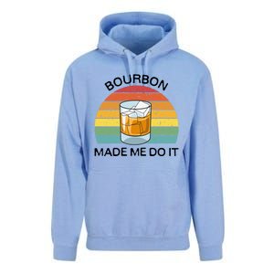 Bourbon Made Me Do It Blame Bourbon Funny Gift Whiskey Ers Gift Unisex Surf Hoodie