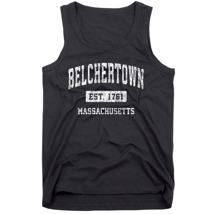 Belchertown Massachusetts Ma Vintage Sports Established Tank Top