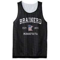 Brainerd Minnesota Mn Vintage American Flag Sports Mesh Reversible Basketball Jersey Tank