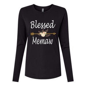 Blessed Memaw Meaningful Gift Mothers Day Funny Gift Womens Cotton Relaxed Long Sleeve T-Shirt