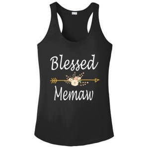 Blessed Memaw Meaningful Gift Mothers Day Funny Gift Ladies PosiCharge Competitor Racerback Tank