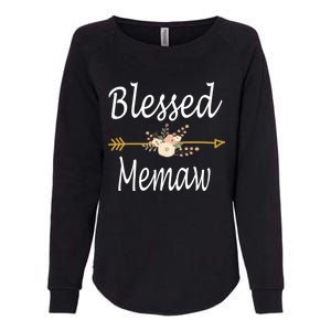 Blessed Memaw Meaningful Gift Mothers Day Funny Gift Womens California Wash Sweatshirt