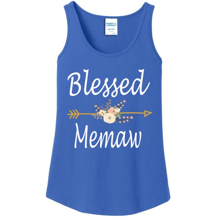 Blessed Memaw Meaningful Gift Mothers Day Funny Gift Ladies Essential Tank