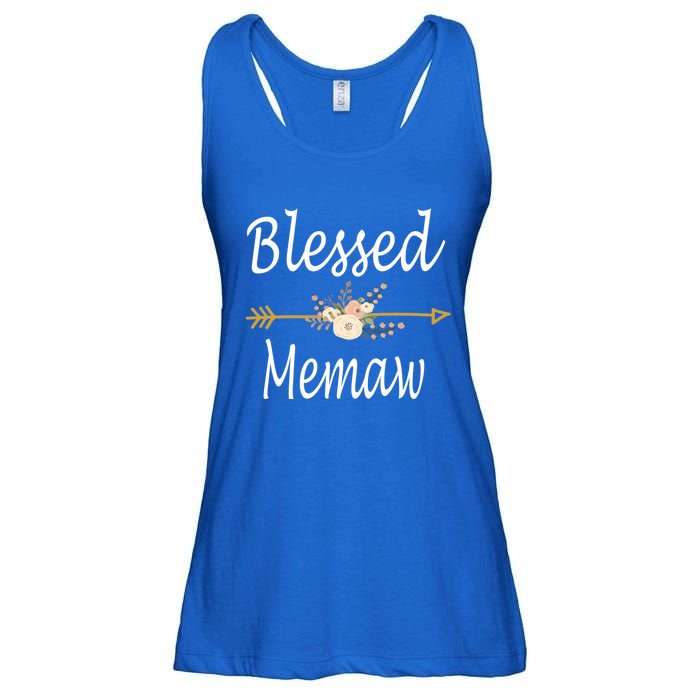 Blessed Memaw Meaningful Gift Mothers Day Funny Gift Ladies Essential Flowy Tank