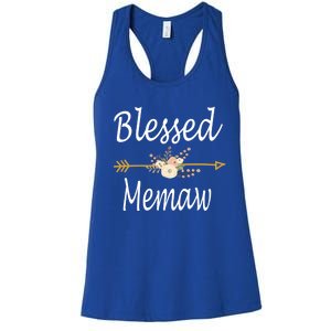 Blessed Memaw Meaningful Gift Mothers Day Funny Gift Women's Racerback Tank