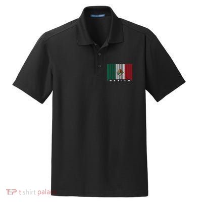 Barcode Mexico Mexican Flag Dry Zone Grid Polo