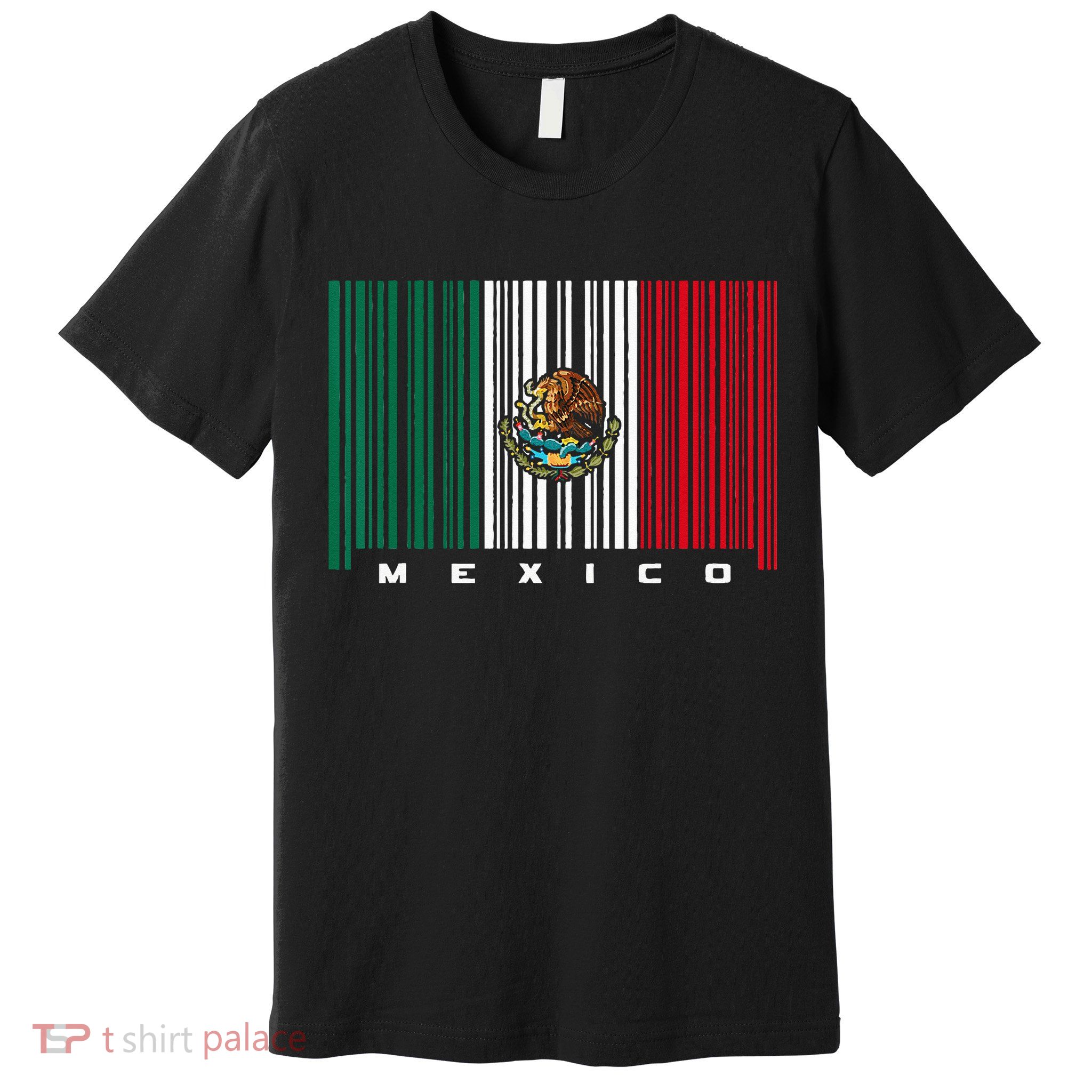 Barcode Mexico Mexican Flag Premium T-Shirt