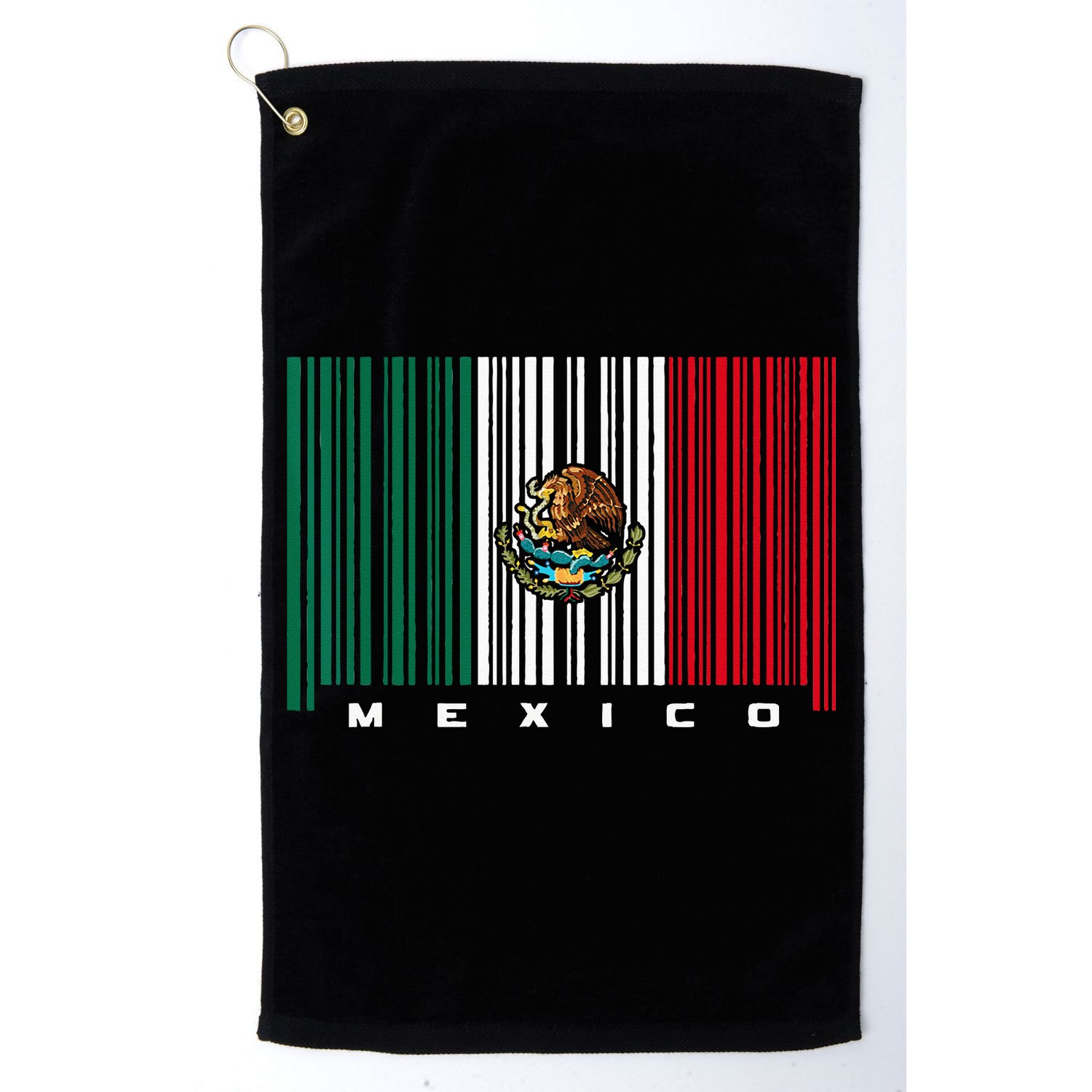Barcode Mexico Mexican Flag Golf Towel