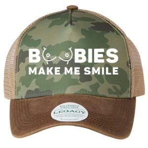 Boobies Make Me Smile Funny Adult Humor Legacy Tie Dye Trucker Hat