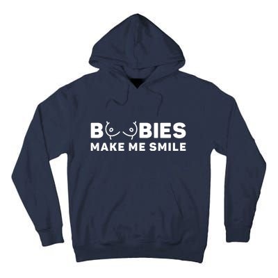 Boobies Make Me Smile Funny Adult Humor Tall Hoodie