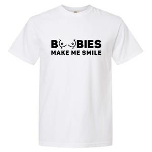 Boobies Make Me Smile Funny Adult Humor Garment-Dyed Heavyweight T-Shirt