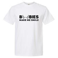 Boobies Make Me Smile Funny Adult Humor Garment-Dyed Heavyweight T-Shirt