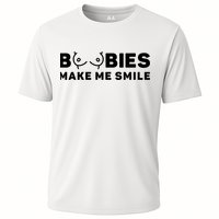 Boobies Make Me Smile Funny Adult Humor Cooling Performance Crew T-Shirt