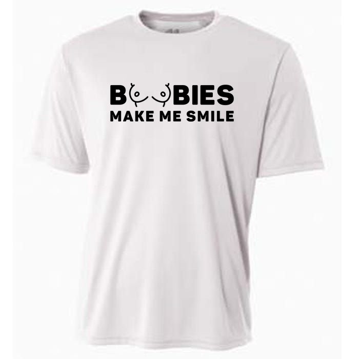 Boobies Make Me Smile Funny Adult Humor Cooling Performance Crew T-Shirt