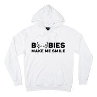 Boobies Make Me Smile Funny Adult Humor Hoodie