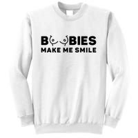 Boobies Make Me Smile Funny Adult Humor Sweatshirt