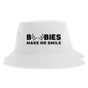 Boobies Make Me Smile Funny Adult Humor Sustainable Bucket Hat