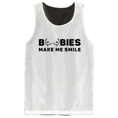 Boobies Make Me Smile Funny Adult Humor Mesh Reversible Basketball Jersey Tank