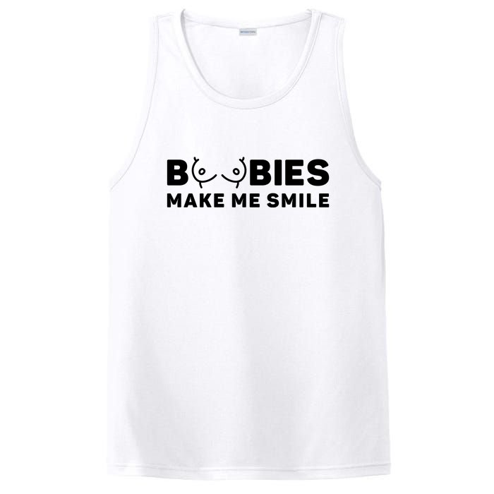 Boobies Make Me Smile Funny Adult Humor PosiCharge Competitor Tank