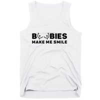 Boobies Make Me Smile Funny Adult Humor Tank Top