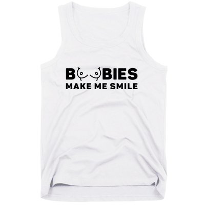 Boobies Make Me Smile Funny Adult Humor Tank Top