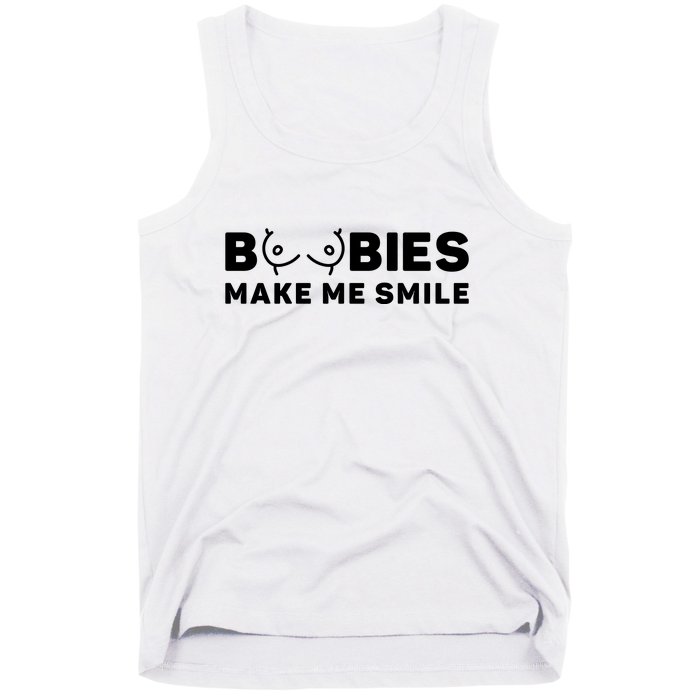 Boobies Make Me Smile Funny Adult Humor Tank Top