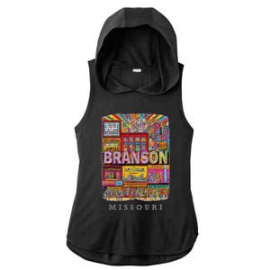 Branson Missouri Mo Entertaint Extravaganza Ladies PosiCharge Tri-Blend Wicking Draft Hoodie Tank