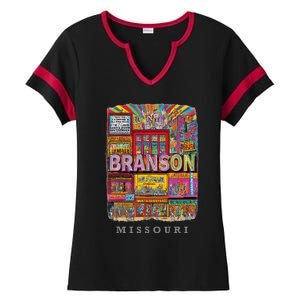 Branson Missouri Mo Entertaint Extravaganza Ladies Halftime Notch Neck Tee