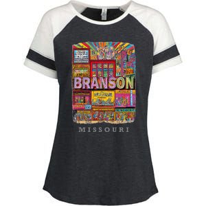 Branson Missouri Mo Entertaint Extravaganza Enza Ladies Jersey Colorblock Tee