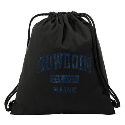 Bowdoin Maine Me Vintage Established Drawstring Bag