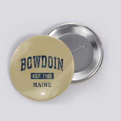 Bowdoin Maine Me Vintage Established Button