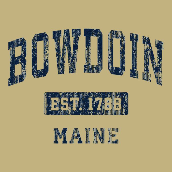 Bowdoin Maine Me Vintage Established Button