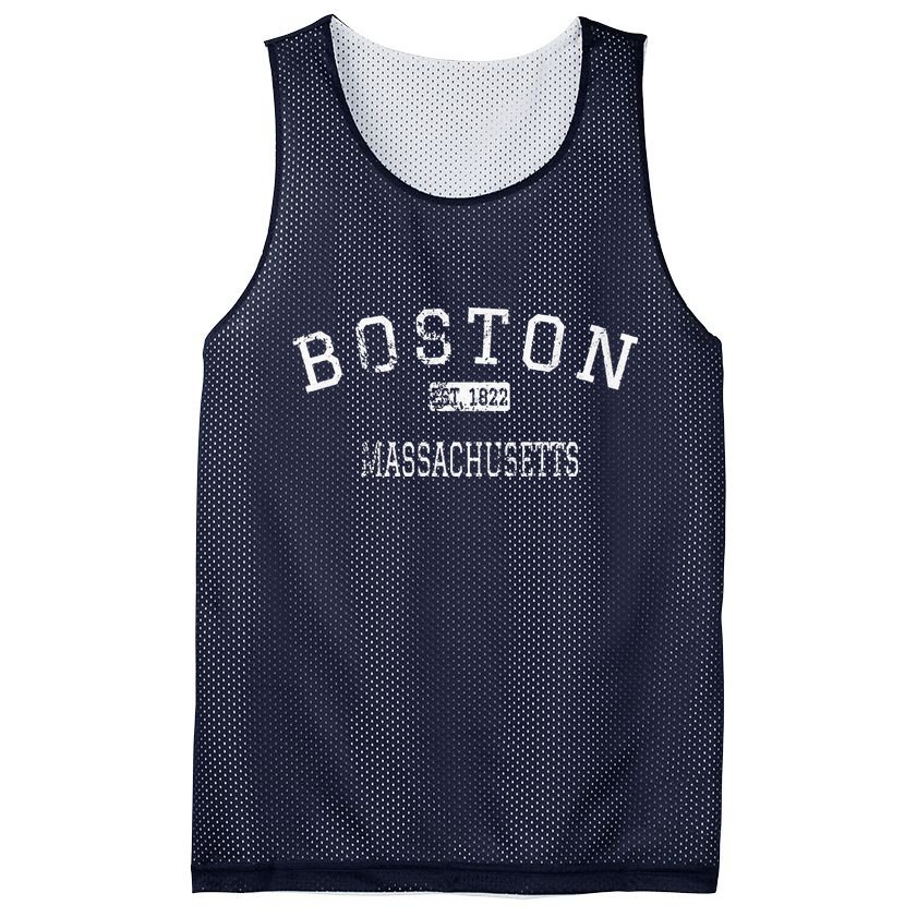 Boston Massachusetts MA Vintage Mesh Reversible Basketball Jersey Tank