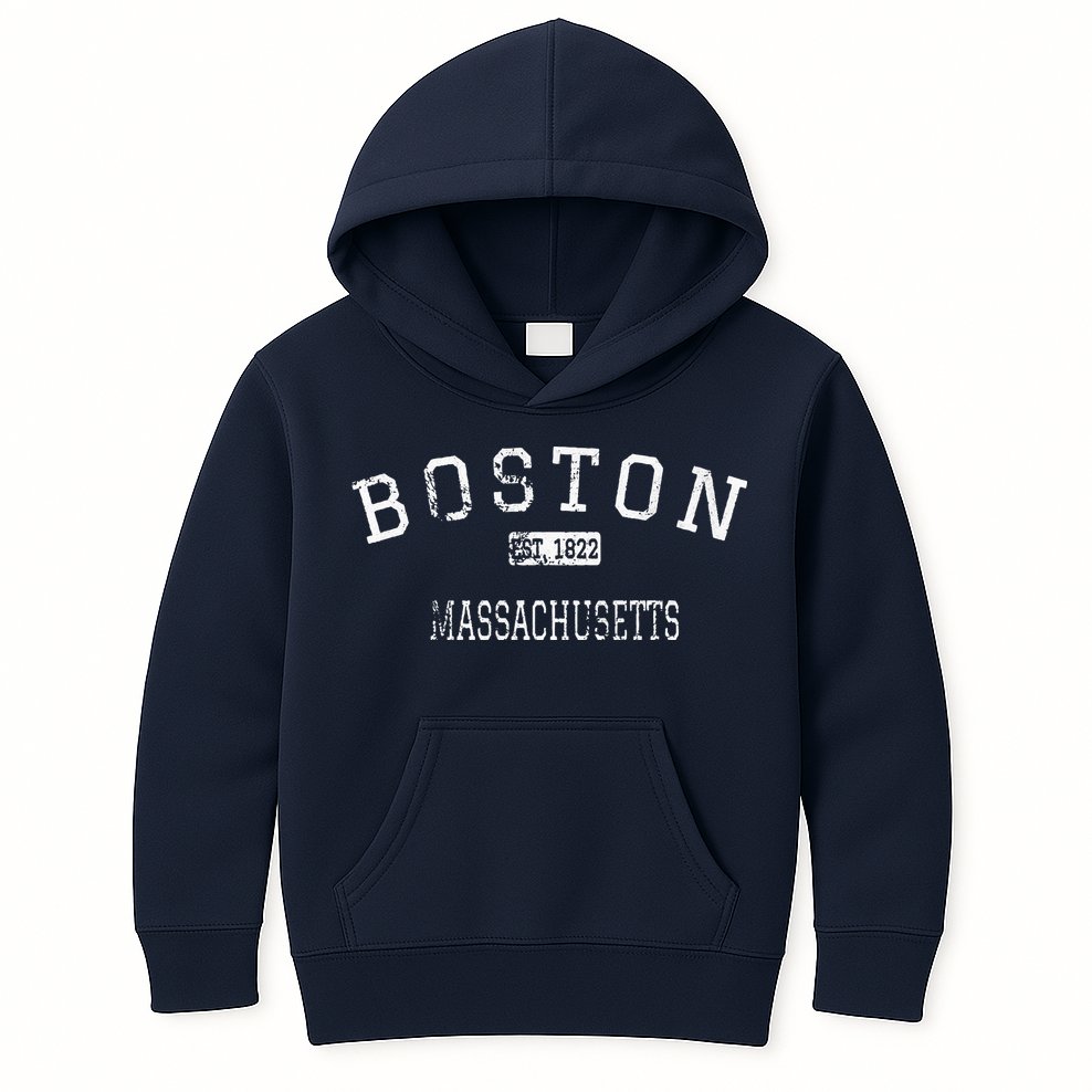 Boston Massachusetts MA Vintage Kids Hoodie