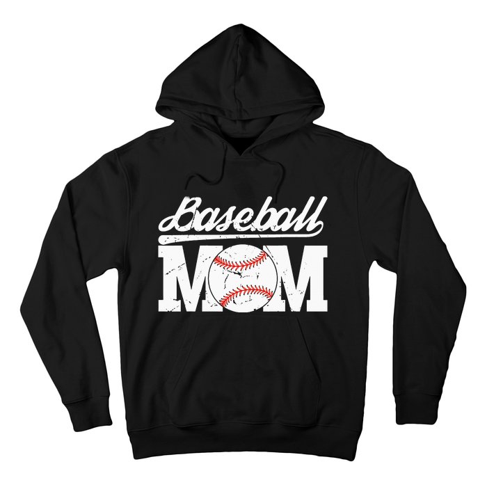 Baseball Mom Messy Bun Proud Mama Baseball Hoodie