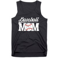 Baseball Mom Messy Bun Proud Mama Baseball Tank Top