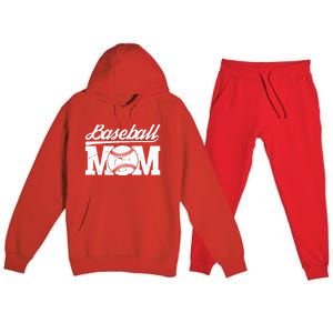 Baseball Mom Messy Bun Proud Mama Baseball Premium Hooded Sweatsuit Set