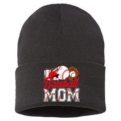 Baseball Mom Mama Baseball Life Softball Life Sustainable Knit Beanie