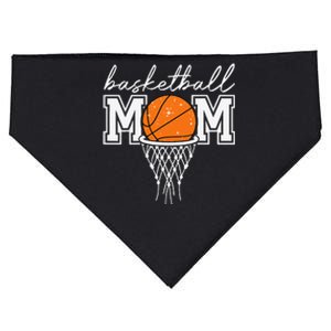 Basketball Mom Mother Leopard Basketball Hoop Net Game Day Gift USA-Made Doggie Bandana