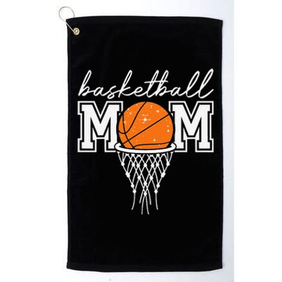 Basketball Mom Mother Leopard Basketball Hoop Net Game Day Gift Platinum Collection Golf Towel